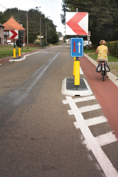 Rétrécissement M. Scheperslaan Heusden-Zolder