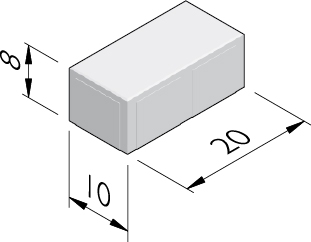 Pavés poreux 20x10