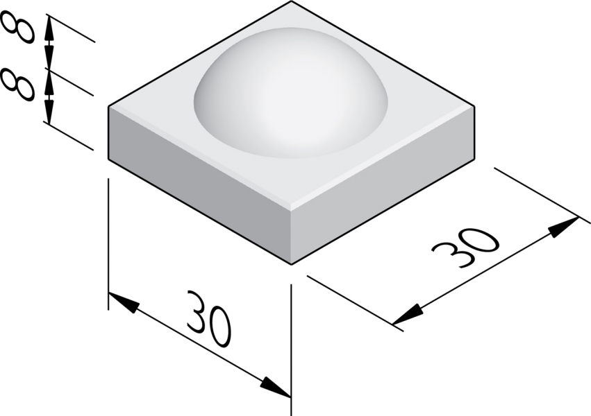 Dalles boule 30x30