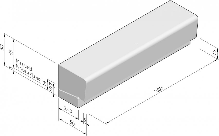 Solid évidement LED