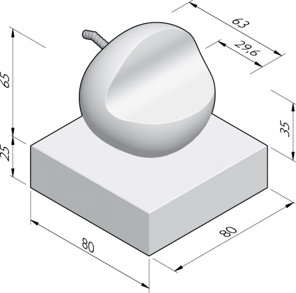 Éléments d'assise pomme rond 63