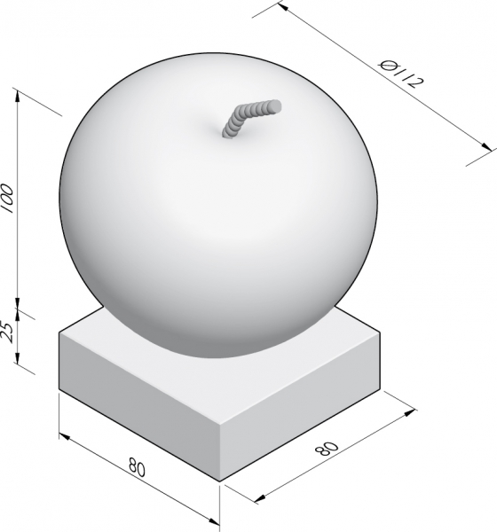 Éléments d'escalade pomme rond 112