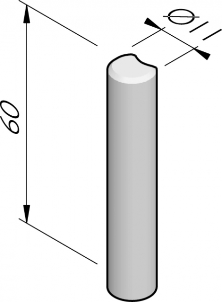 Palissade ronde avec encoche 11