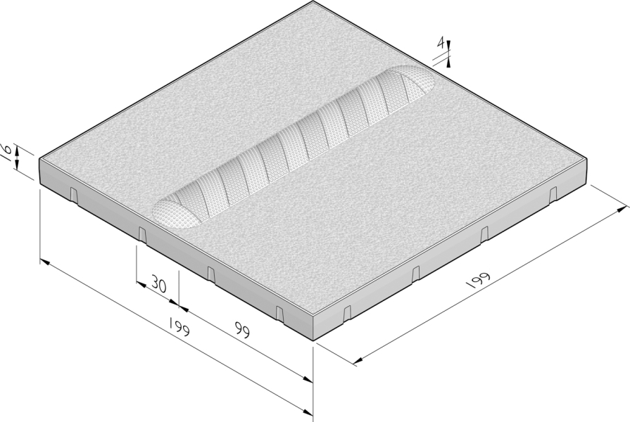 Dalle de plancher avec ralentisseur intégré