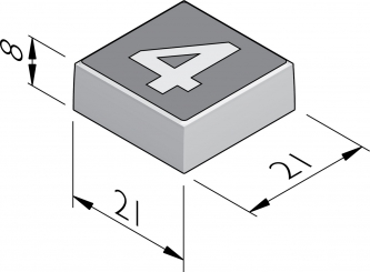 Dalles à chiffres 21x21