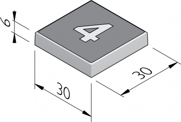 Dalles à chiffres 30x30