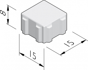 Pavés Ecoroc 15x15