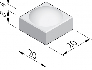 Dalles boule 20x20