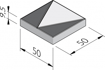 Dalles à triangle de priorité 50x50
