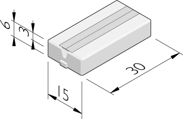 Dalles passage de câble VE 30x15