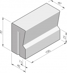 Bordures grande bastion 40/32x70