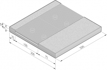 Dalle de plancher équipée de plaque à brosse