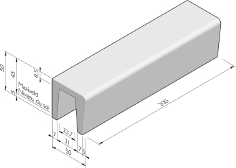 Solid base creux