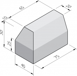 Blocs Genie à bout chanfreiné 1 face