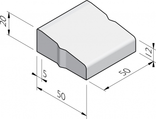 Blocs de rond-point 50 centre