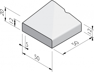 Blocs de rond-point 50 fin