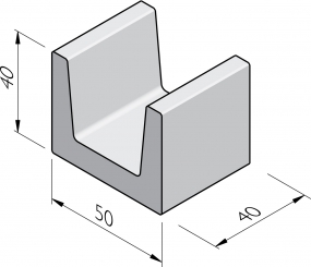 Blocs en U 40x50x40