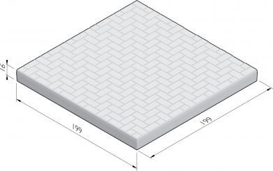 Dalle de plancher industrielle avec motif