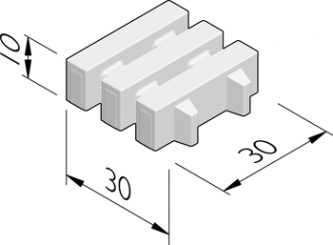 Dalles gazon 30x30 (Hydro Lineo)