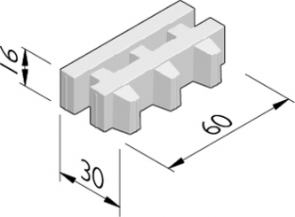 Dalles gazon 60x30 (Hydro Lineo XL 50)