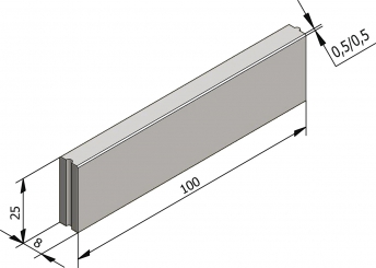 25x8 0,5/0,5 Type ID3