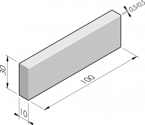 30x10 0,5/0,5 type ID1 sans tenon et mortaise